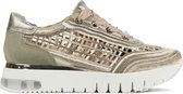 Softwaves Sneakers Dames - Lage sneakers / Damesschoenen - Suède - 81606     -  Beige combi - Maat 36