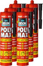 Bison poly max express - colle de montage - extra forte - noir - 6 x 425 grammes