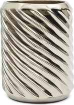Riviera Maison Vaas Aluminium - Avanti Swirl Vase - Zilver