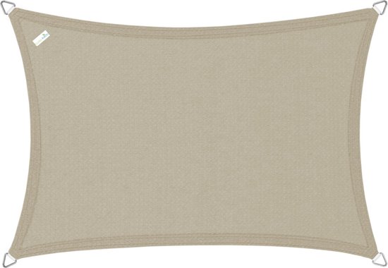 Buitenkado schaduwdoek rechthoek 2,5x3,5 m - HDPE/RVS - taupe