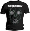 Green Day - Green Mask Heren T-shirt - 2XL - Zwart
