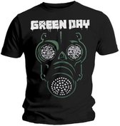 Green Day Heren Tshirt -2XL- Green Mask Zwart