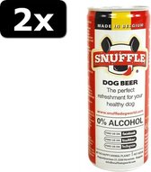 2x SNUFFLE DOG BEER RUND IN BLIK 25CL