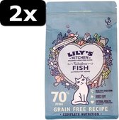 2x LILY CAT FISHERMAN FEAST FISH 800GR