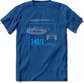 Stug 3 Tank Destroyer leger T-Shirt | Unisex Army Tank Kleding | Dames / Heren Tanks ww2 shirt | Blueprint | Grappig bouwpakket Cadeau - Donker Blauw - S
