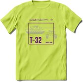 T32 Heavy tank leger T-Shirt | Unisex Army Tank Kleding | Dames / Heren Tanks ww2 shirt | Blueprint | Grappig bouwpakket Cadeau - Groen - XXL