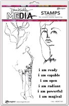 Dina Wakley Media Cling stamps - I am