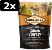 2x CARNILOVE SALM/TURK ADULT L/B 1,5KG