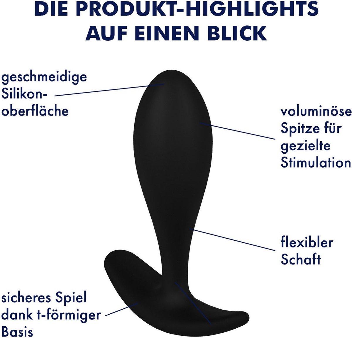 EIS anaalplug van silicone, verschillende maten
