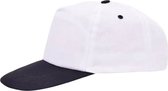 pet Promo 5-panel 58 cm katoen wit/zwart