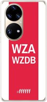 6F hoesje - geschikt voor Huawei P50 Pro -  Transparant TPU Case - AFC Ajax - WZAWZDB #ffffff