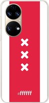 6F hoesje - geschikt voor Huawei P50 -  Transparant TPU Case - AFC Ajax Amsterdam1 #ffffff