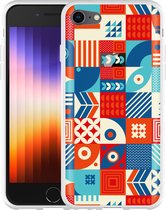 iPhone SE 2022 Hoesje Modern Abstract Vermillion - Designed by Cazy