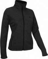 Outdoorjack Fleece Dames Zwart/Grijs Maat L (40)