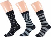 sokken Fashion heren katoen navy 3 paar maat 43/46