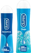 Durex - 150ml Glijmiddel - Sensitive 50ml - Pleassure Gel Tingle 100ml