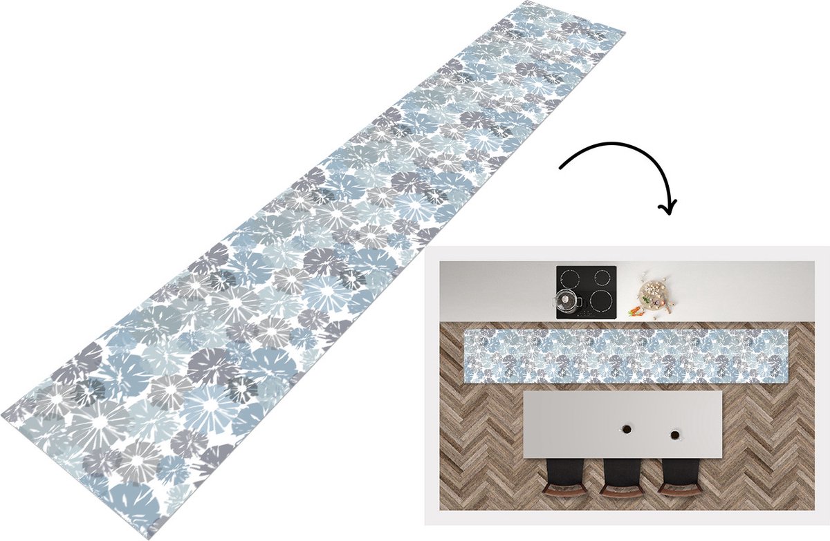 KitchenYeah Keukenloper - Keukenmat - Bloemen - Abstract - Patroon - Keuken vloerkleed Multicolor