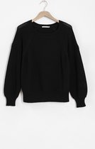 Sissy-Boy - Zwarte trui met kabel details