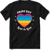 Love is love | Pride T-Shirt Heren - Dames - Unisex | LHBTI / LGBT / Gay / Homo / Lesbi |Cadeau Shirt | Grappige Love is Love Spreuken - Zinnen - Teksten Maat L