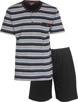 Paul Hopkins Heren Shortama - Pyjama Set - 100% Katoen - Blauw - Maat M