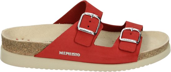 Mephisto HARMONY SANDALBUCK - Chaussons femme Adultes - Couleur: Rouge - Taille: 42