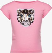 TwoDay meisjes T-shirt met tijgerkop - Roze - Maat 110/116