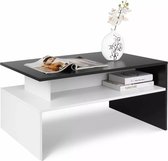 Dendardev® - Moderne Salontafel - Rechthoekige - Woonkamer Meubels - W/Lagere Plank Loungetafels - 90cm x 54cm x 43cm Zwart