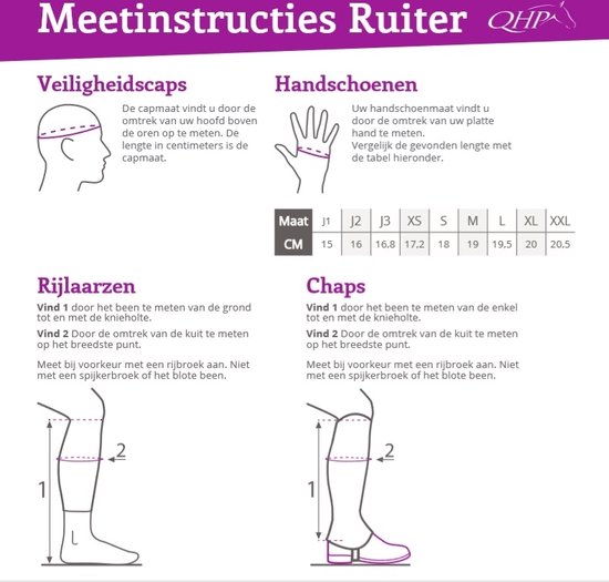 QHP - Handschoen Multi - Wit - Maat XL
