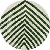 Casa Cubista  - Serveerplateau met chevronpatroon donkergroen 40cm - Schalen