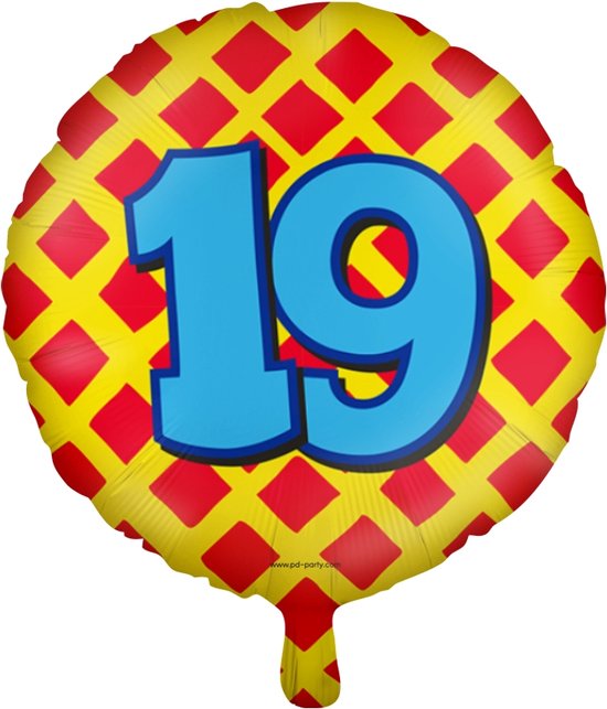 Helium ballon 19 jaar party | 45cm