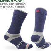 Norfolk Wandelsokken - 1 paar - 60% Merino wol Outdoor Thermo sokken - Ultieme Volledig Gedempt Thermische Sportsokken - Wollen sokken - Grijs - Maat 43-46 - Voyager