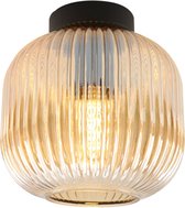 Olucia Jorian - Plafondlamp - Amber/Zwart - E27
