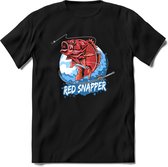 Red snapper | vissen outdoor T-Shirt Heren / dames | hengelsport cadeau Shirt - grappige Spreuken, Zinnen en Teksten Maat 3XL