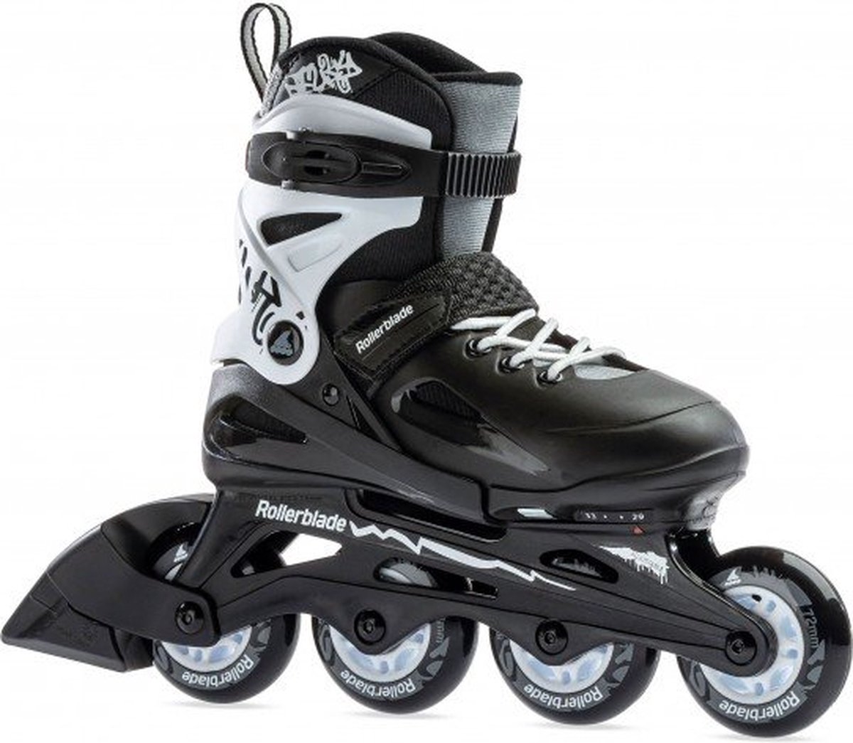 Rollerblade Inlineskates - Maat 36.5-40.5 - Unisex - Zwart/Wit