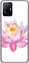 Geschikt voor Xiaomi 11T Pro hoesje - Waterverf - Bloem - Waterlelie - Siliconen Telefoonhoesje
