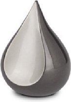 Mini Metalen urn Teardrop grijs