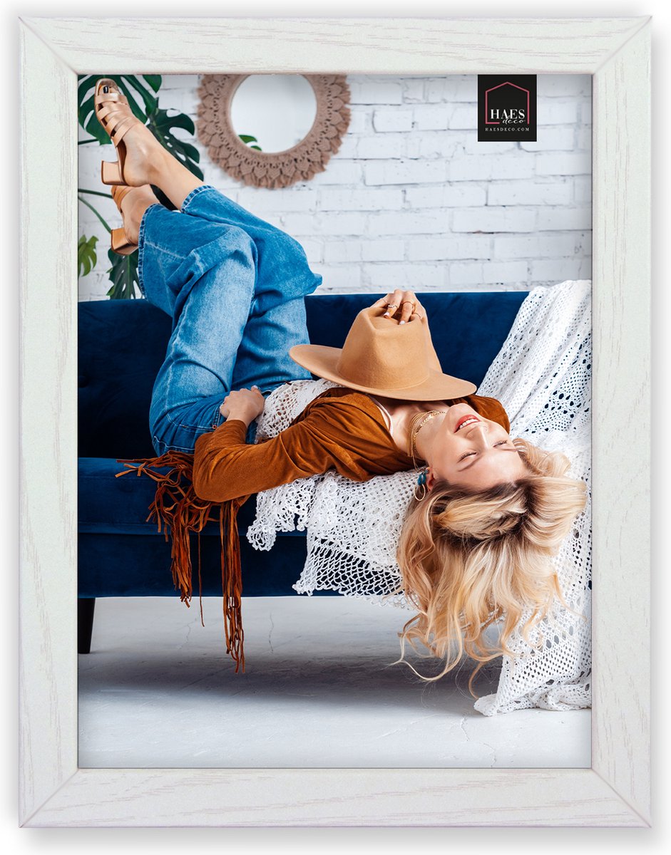 HAES deco Houten fotolijst Avignon wit voor 1 foto formaat 15x20 - SP14620