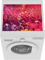 Wasmachine beschermer mat - Holi festival vieringen - Breedte 55 cm x hoogte 45 cm