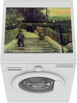 Wasmachine beschermer mat - Hellend pad in Montmartre - Vincent van Gogh - Breedte 55 cm x hoogte 45 cm