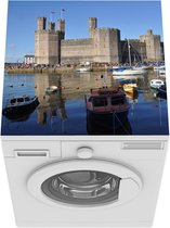 Wasmachine beschermer mat - Wales - Kasteel - Boot - Breedte 60 cm x hoogte 60 cm