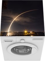 Wasmachine beschermer mat - Een space shuttle lanceert de donkere lucht in - Breedte 60 cm x hoogte 60 cm