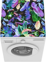 Wasmachine beschermer mat - Jungle - Regenboog - Vintage - Patroon - Breedte 60 cm x hoogte 60 cm