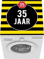 Wasmachine beschermer - Wasmachine mat - Feest - 35 Jaar - Quote - 60x60 cm - Droger beschermer