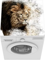 Wasmachine beschermer mat - Leeuw - Rook - Dieren - Breedte 60 cm x hoogte 60 cm