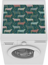 Wasmachine beschermer mat - Patronen - Hert - Groen - Breedte 55 cm x hoogte 45 cm