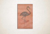 Line Art - Flamingo vierkant - M - 90x56cm - Multiplex - geometrische wanddecoratie