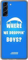 6F hoesje - geschikt voor Samsung Galaxy S21 Plus - Transparant TPU Case - Battle Royale - Where We Droppin' Boys #ffffff