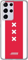 6F hoesje - geschikt voor Samsung Galaxy S21 Ultra -  Transparant TPU Case - AFC Ajax Amsterdam1 #ffffff