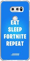 6F hoesje - geschikt voor LG V30 (2017) -  Transparant TPU Case - Fortnite - Eat Sleep Fortnite Repeat #ffffff