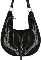 Restyle Schoudertas Black Antlers Hobo Zwart